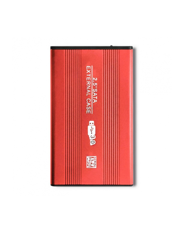 qoltec Obudowa na dysk HDD/SSD 2.5 cala SATA3 | USB 3.0 | Czerwona główny