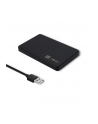 qoltec Obudowa na dysk HDD/SSD 2.5 cala SATA3 | USB 2.0 | Czarny - nr 1
