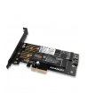 AXAGON PCEM2-D, adapter wewnętrzny PCIe x4 - M.2 NVMe M-key + SATA B-key slot, LP - nr 24