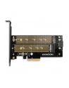 AXAGON PCEM2-D, adapter wewnętrzny PCIe x4 - M.2 NVMe M-key + SATA B-key slot, LP - nr 26