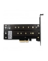 AXAGON PCEM2-D, adapter wewnętrzny PCIe x4 - M.2 NVMe M-key + SATA B-key slot, LP - nr 27