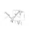 digitus Ramię biurkowe podwójne z zaciskiem regulowane 2xLCD max. 32' max. 2x 9kg uchylno-obrotowe czarny - nr 3