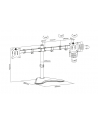 digitus Stojak biurkowy podwójny z zaciskiem 2xLCD max. 32' max. Obciążenie 2x 8kg uchylno-obrotowy czarny - nr 27