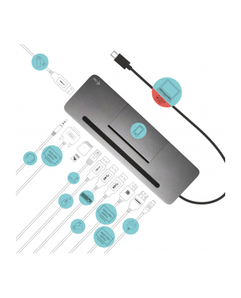 i-tec Stacja dokująca USB-C Metal Ergonomic 4K 3x Display Docking Station Power Delivery 85 W