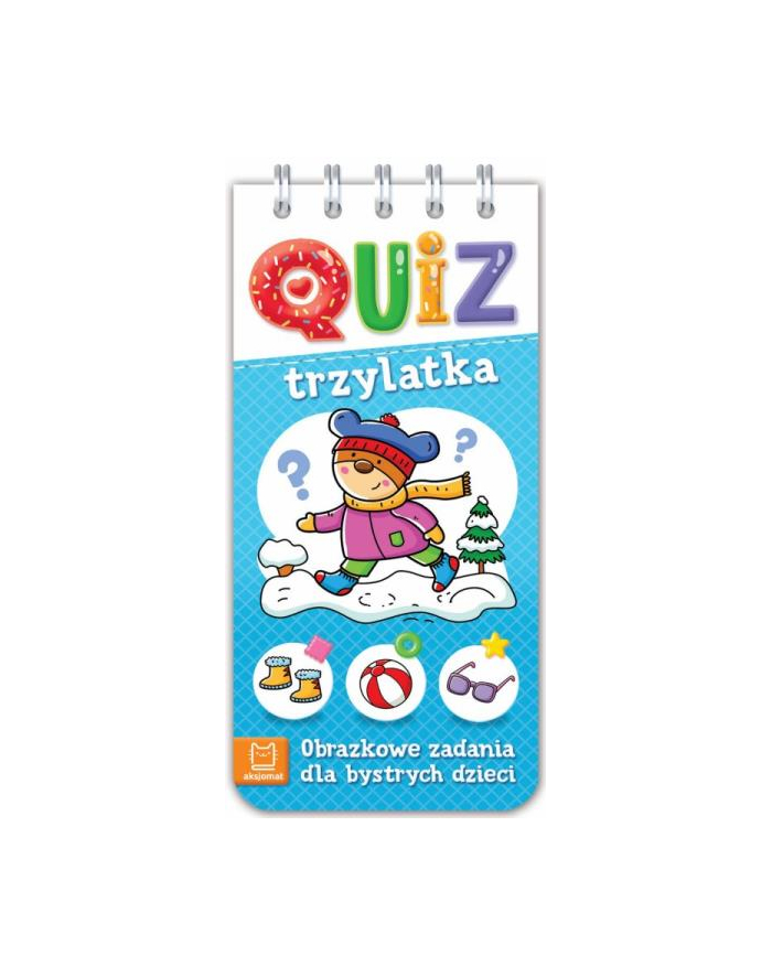 aksjomat Książka Quiz trzylatka. Obrazkowe zadania dla bystrych dzieci główny