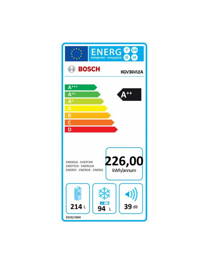 bosch Chłodziarko-zamrażarka KGV36VLEA główny