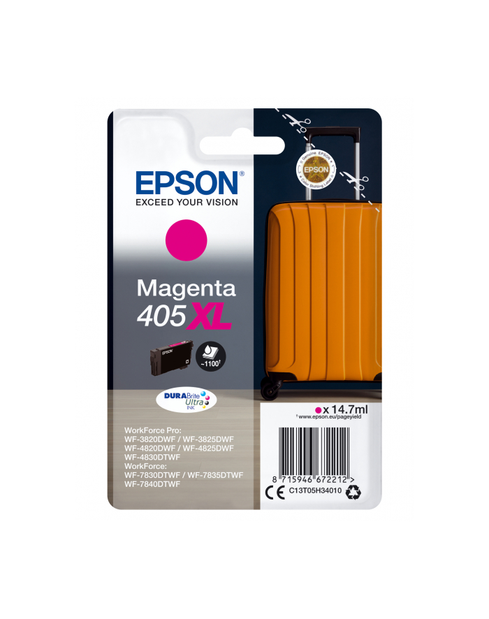 EPSON Singlepack Magenta 405XL DURABrite Ultra Ink główny