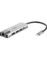 D-LINK USB-C 5-port USB 3.0 hub with HDMI and Ethernet and USB-C charging port - nr 25
