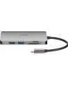 D-LINK USB-C 8-port USB 3.0 hub with HDMI and Ethernet and SD ' microSD card reader and USB-C charging port - nr 18