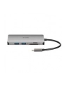 D-LINK USB-C 8-port USB 3.0 hub with HDMI and Ethernet and SD ' microSD card reader and USB-C charging port - nr 30