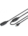 DIGITUS Extension Cable USB 3.0 SuperSpeed Type USB A/A M/F active black 15m - nr 16