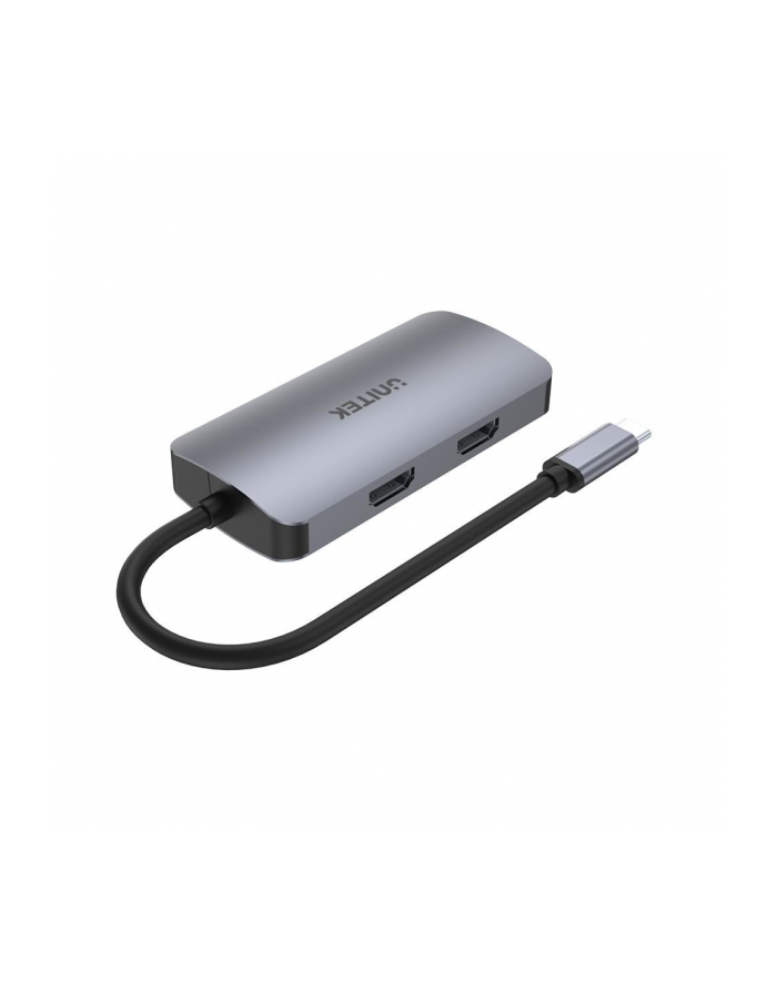 UNITEK Hub USB-C 1xUSB 3.1 Gen1 VGA 2xHdmi PD MST D1051A główny