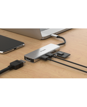 D-LINK USB-C 5-port USB 3.0 hub with HDMI and SD ' microSD card reader
