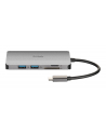 D-LINK USB-C 8-port USB 3.0 hub with HDMI and Ethernet and SD ' microSD card reader and USB-C charging port - nr 24