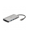 D-LINK USB-C 8-port USB 3.0 hub with HDMI and Ethernet and SD ' microSD card reader and USB-C charging port - nr 38