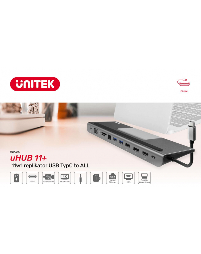 UNITEK 11in1 Docking Station USB TypeC to ALL D1022A główny