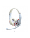 GEMBIRD MHS-03-WTRD Stereo headset with microphone white color with red ring - nr 1