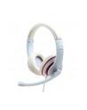 GEMBIRD MHS-03-WTRD Stereo headset with microphone white color with red ring - nr 5