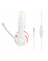 GEMBIRD MHS-03-WTRD Stereo headset with microphone white color with red ring - nr 6