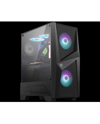MSI MAG FORGE 100R Mid Tower PC case Black 2xARGB Front Fan 1xRear Fan