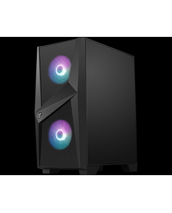 MSI MAG FORGE 100R Mid Tower PC case Black 2xARGB Front Fan 1xRear Fan