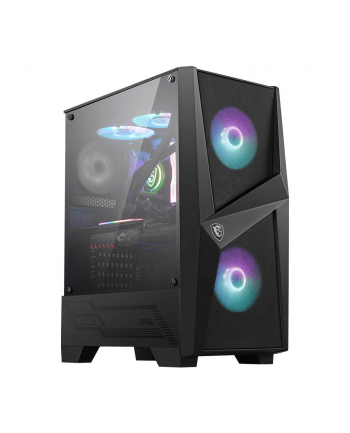 MSI MAG FORGE 100R Mid Tower PC case Black 2xARGB Front Fan 1xRear Fan