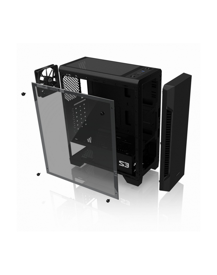 Zalman S3 TG Számítógépház, fekete