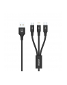 UNITEK Cable USB 3in1 Black microUSB USB-C Ligthining C14049BK - nr 1