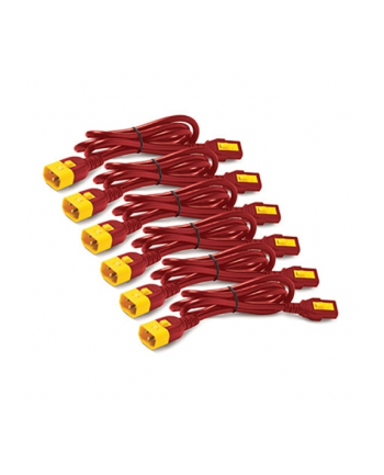 APC Power Cord Kit 6 ea Locking C13 to C14 1.8m Red