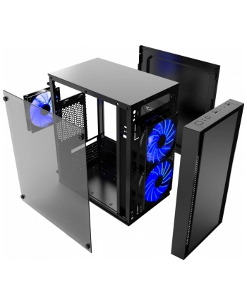 GEMBIRD CCC-FORNAX-960B Gaming design PC case 3 x 12 cm fans blue