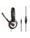 GEMBIRD MHS-03-BKRD Stereo headset with microphone black color with red ring - nr 15