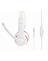 GEMBIRD MHS-03-WTRD Stereo headset with microphone white color with red ring - nr 2