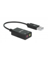 MANHATTAN USB-A Audio Adapter USB-A Male to 3.5 mm Mic-in and Audio-Out Females Black - nr 14
