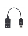 MANHATTAN USB-A Audio Adapter USB-A Male to 3.5 mm Mic-in and Audio-Out Females Black - nr 17