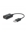 MANHATTAN USB-A Audio Adapter USB-A Male to 3.5 mm Mic-in and Audio-Out Females Black - nr 22