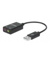 MANHATTAN USB-A Audio Adapter USB-A Male to 3.5 mm Mic-in and Audio-Out Females Black - nr 5