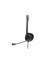 MANHATTAN Stereo USB Headset Lightweight On-ear Design Wired USB-A Plug Adjustable Microphone Black - nr 12