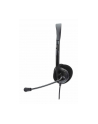 MANHATTAN Stereo USB Headset Lightweight On-ear Design Wired USB-A Plug Adjustable Microphone Black - nr 26