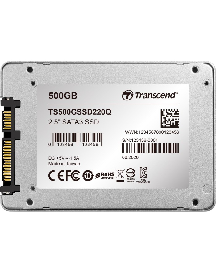 TRANSCEND SSD220Q 500GB SATA3 2.5inch SSD QLC główny