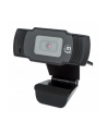 MANHATTAN 1080p USB Webcam Two Megapixels 1080p Full HD USB-A Plug Integrated Microphone Adjustable Clip Base 30fps Black - nr 15