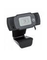 MANHATTAN 1080p USB Webcam Two Megapixels 1080p Full HD USB-A Plug Integrated Microphone Adjustable Clip Base 30fps Black - nr 19