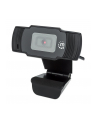 MANHATTAN 1080p USB Webcam Two Megapixels 1080p Full HD USB-A Plug Integrated Microphone Adjustable Clip Base 30fps Black - nr 25