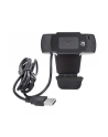 MANHATTAN 1080p USB Webcam Two Megapixels 1080p Full HD USB-A Plug Integrated Microphone Adjustable Clip Base 30fps Black - nr 33