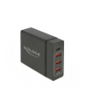 DeLOCK USB charger 1 x USB Type-C PD + 3 x USB Type-A 60 W (black) - nr 1