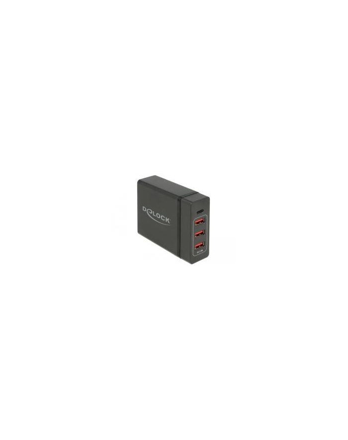 DeLOCK USB charger 1 x USB Type-C PD + 3 x USB Type-A 60 W (black) główny