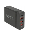 DeLOCK USB charger 1 x USB Type-C PD + 3 x USB Type-A 60 W (black) - nr 2