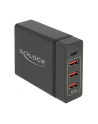 DeLOCK USB charger 1 x USB Type-C PD + 3 x USB Type-A 60 W (black) - nr 3
