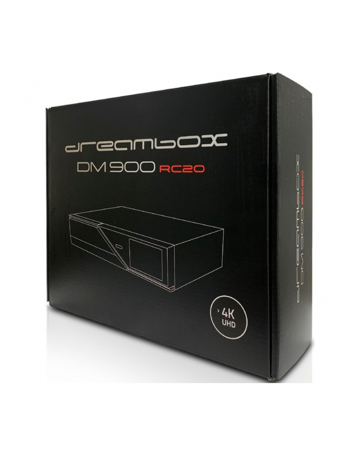 Dream Multimedia DM900 RC20 UHD 4K 1xS2 FBC PVR black FBC Twin E2 Linux PVR ready Receiver główny
