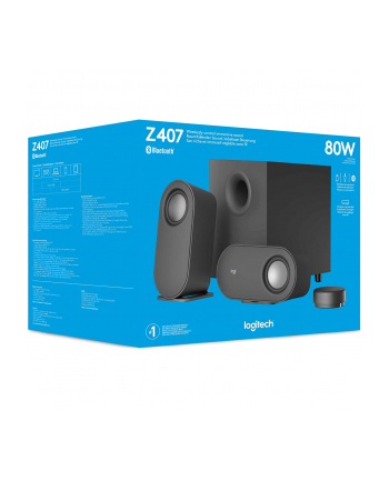 LOGITECH Z407 Bluetooth computer speakers with subwoofer and wireless control - GRAPHITE - N/A - EMEA