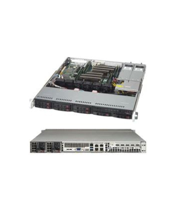 super micro computer SUPERMICRO Chassis Black 1U SC113MFAC2 chassis w/ Redundant PSU platinum 800W